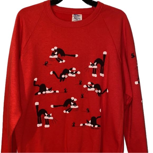 Sweaters - Vintage Cat & Mouse Crewneck Sweater